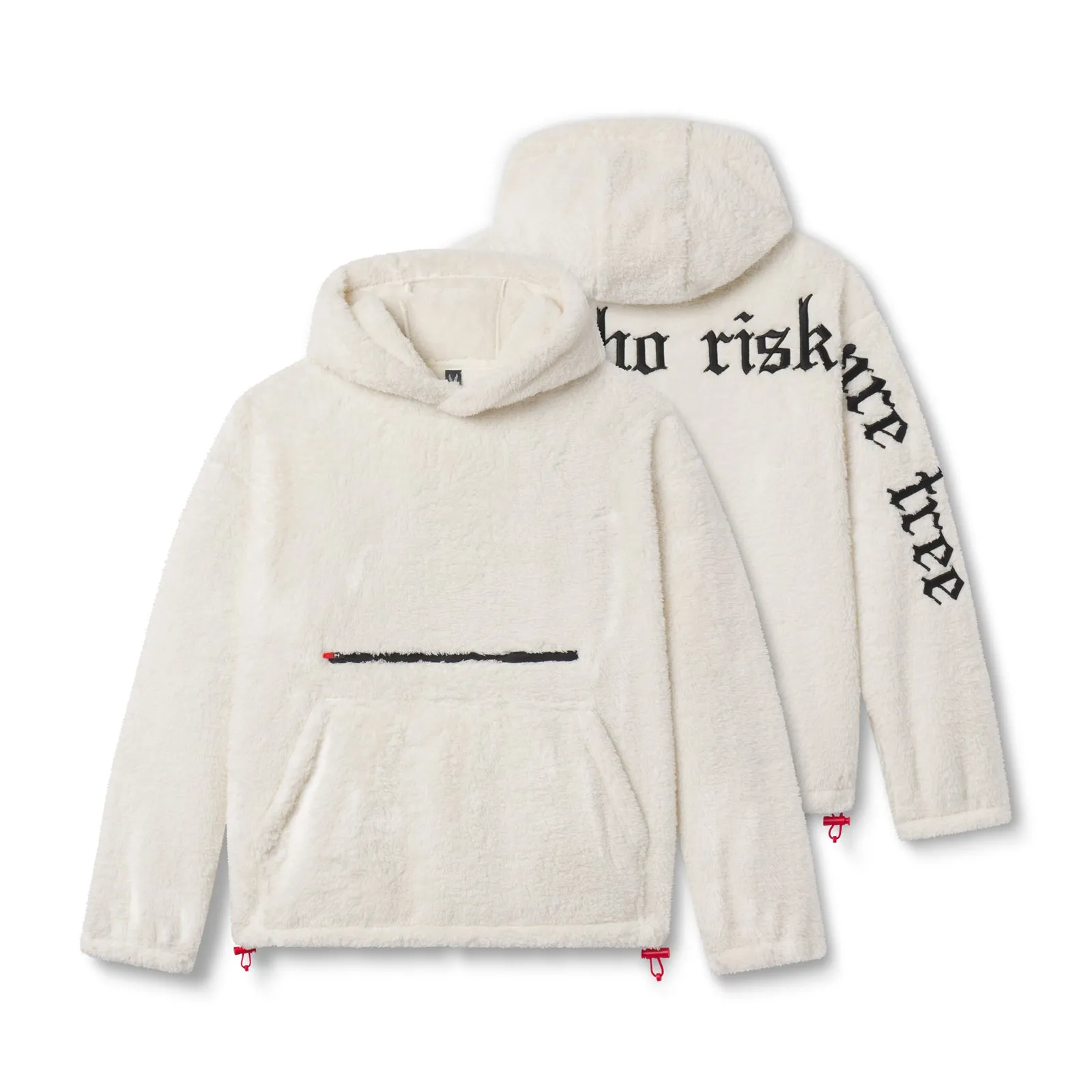 0553. Sherpa Recovery Hoodie - Ivory Cream/Black