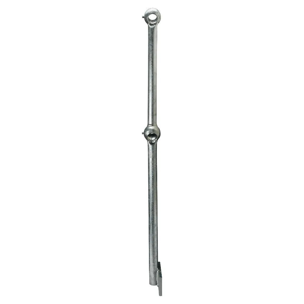 38° Rake Side Palm Left Hand Galvanised To Suit 34mm Tube 450mm Centres