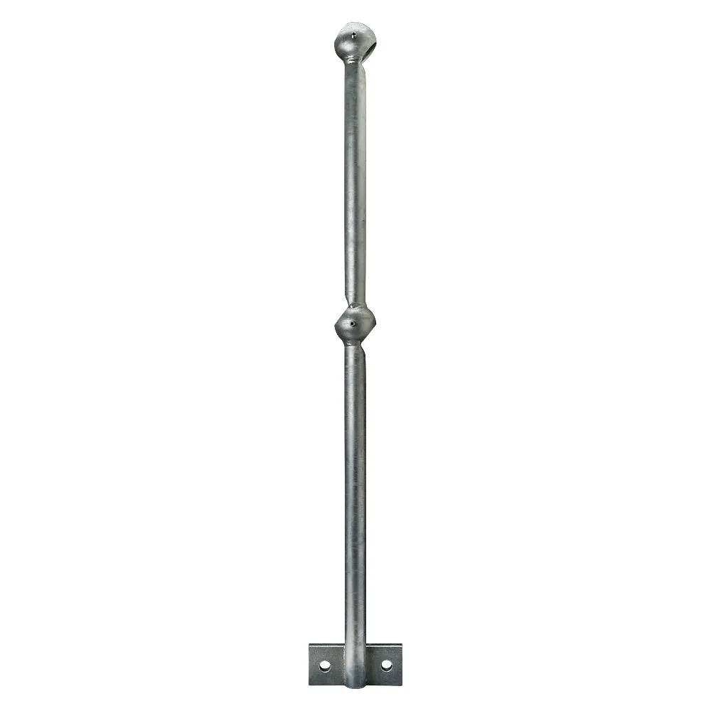 38° Rake Side Palm Left Hand Galvanised To Suit 34mm Tube 450mm Centres