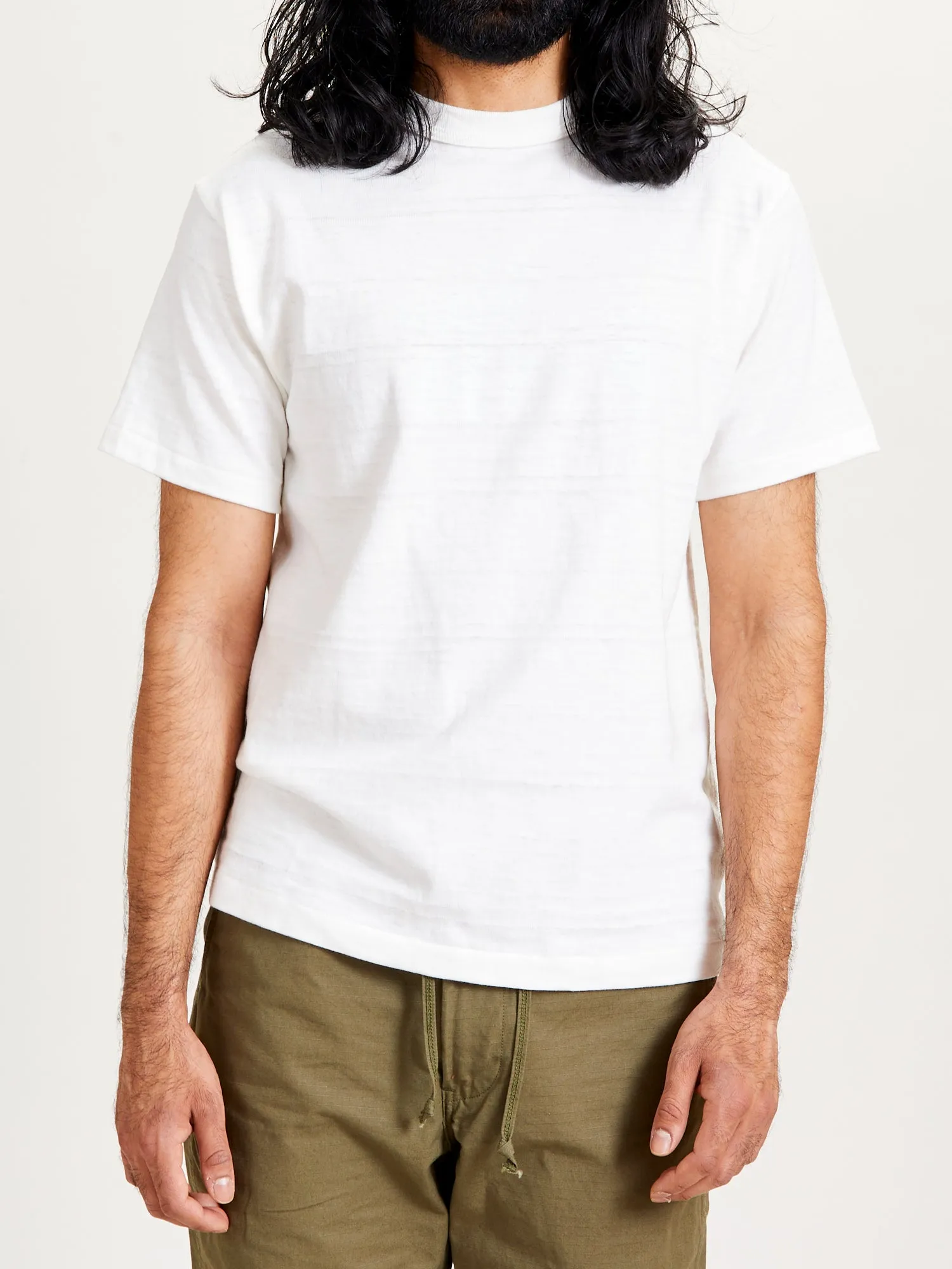 4601 Loopwheel Tee in Off White