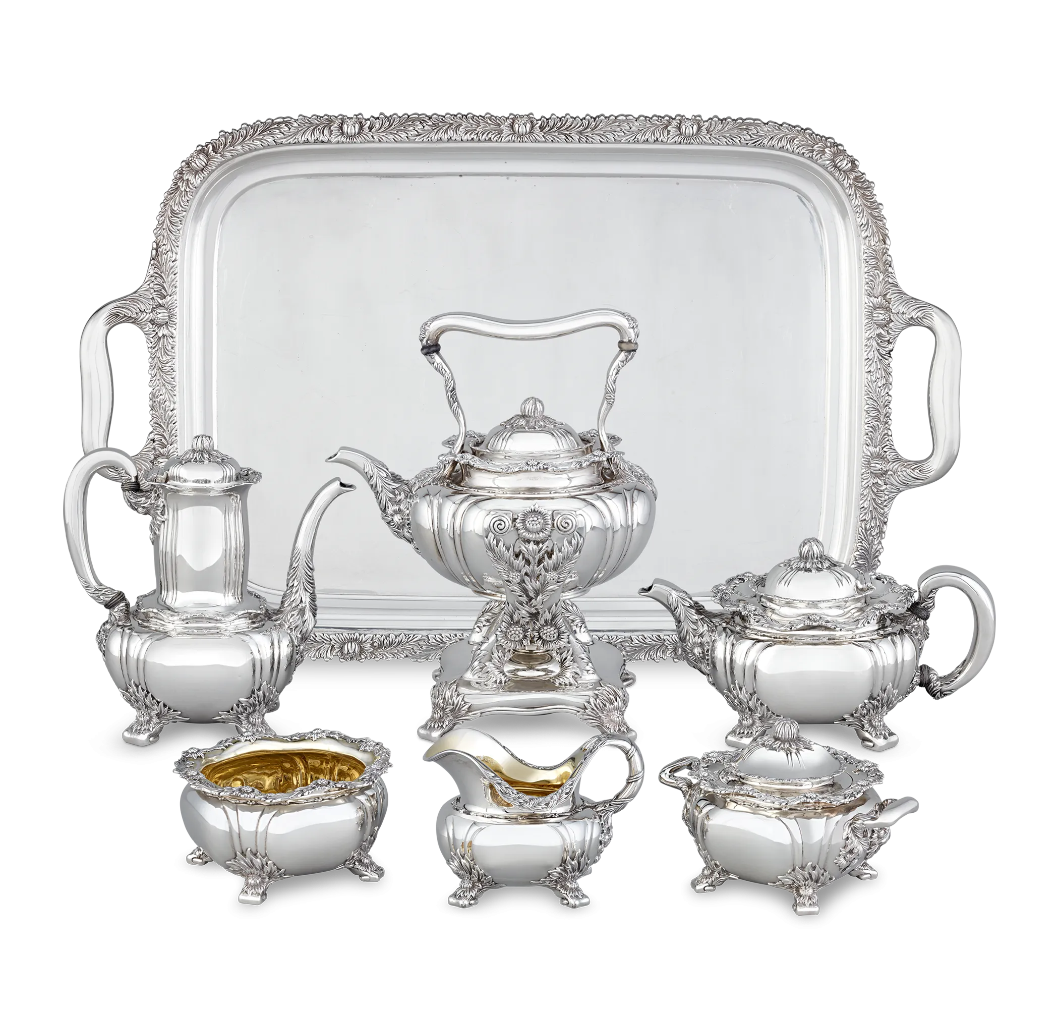 7-Piece Tiffany & Co. Chrysanthemum Tea Set