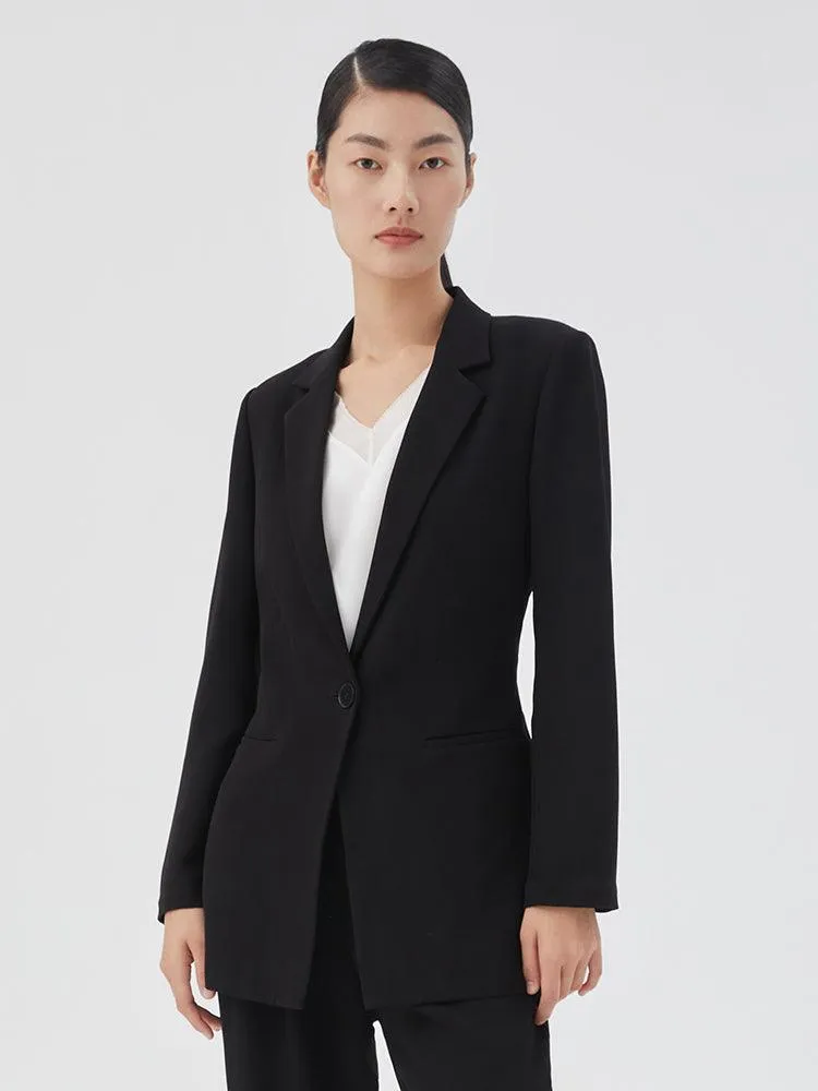 Acetate One-Button Blazer