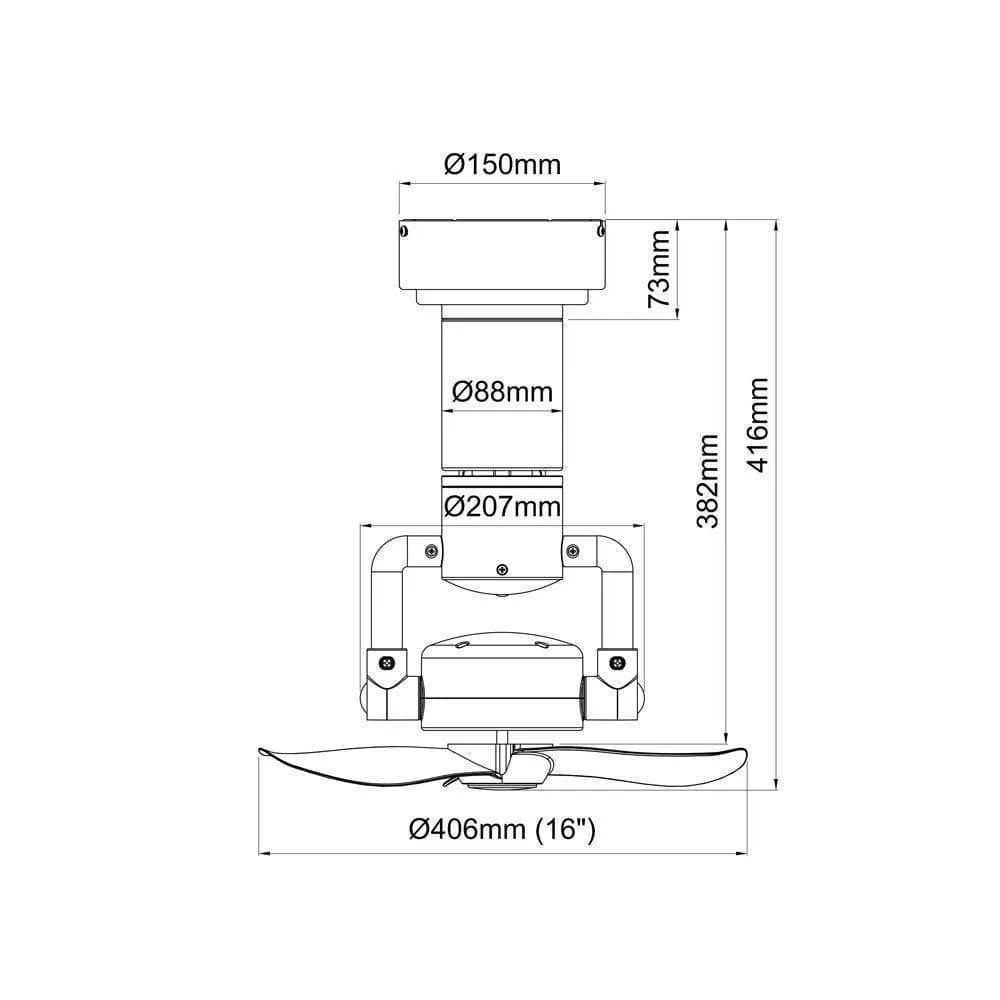 Acorn Corner Fan DC-360-CO (16")