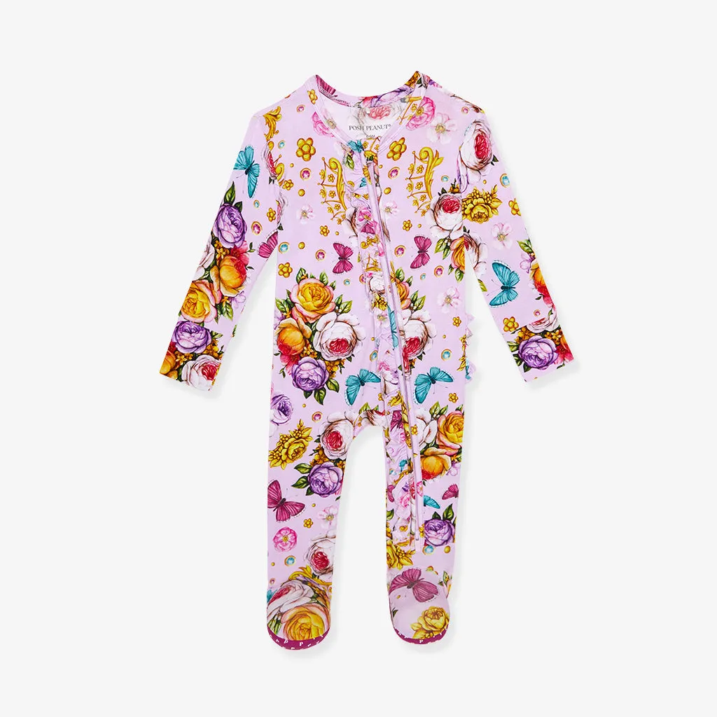 Adrina Footie Ruffled Zippered One Piece