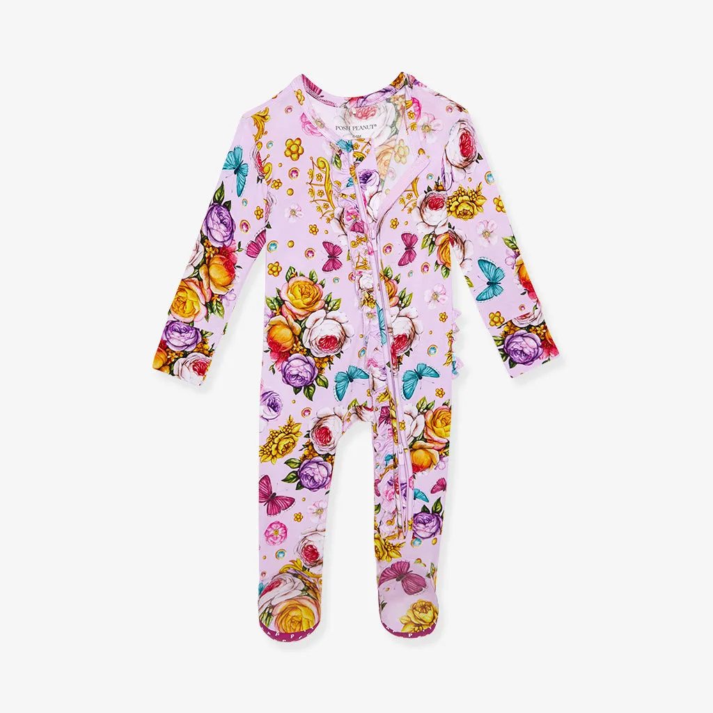 Adrina Footie Ruffled Zippered One Piece