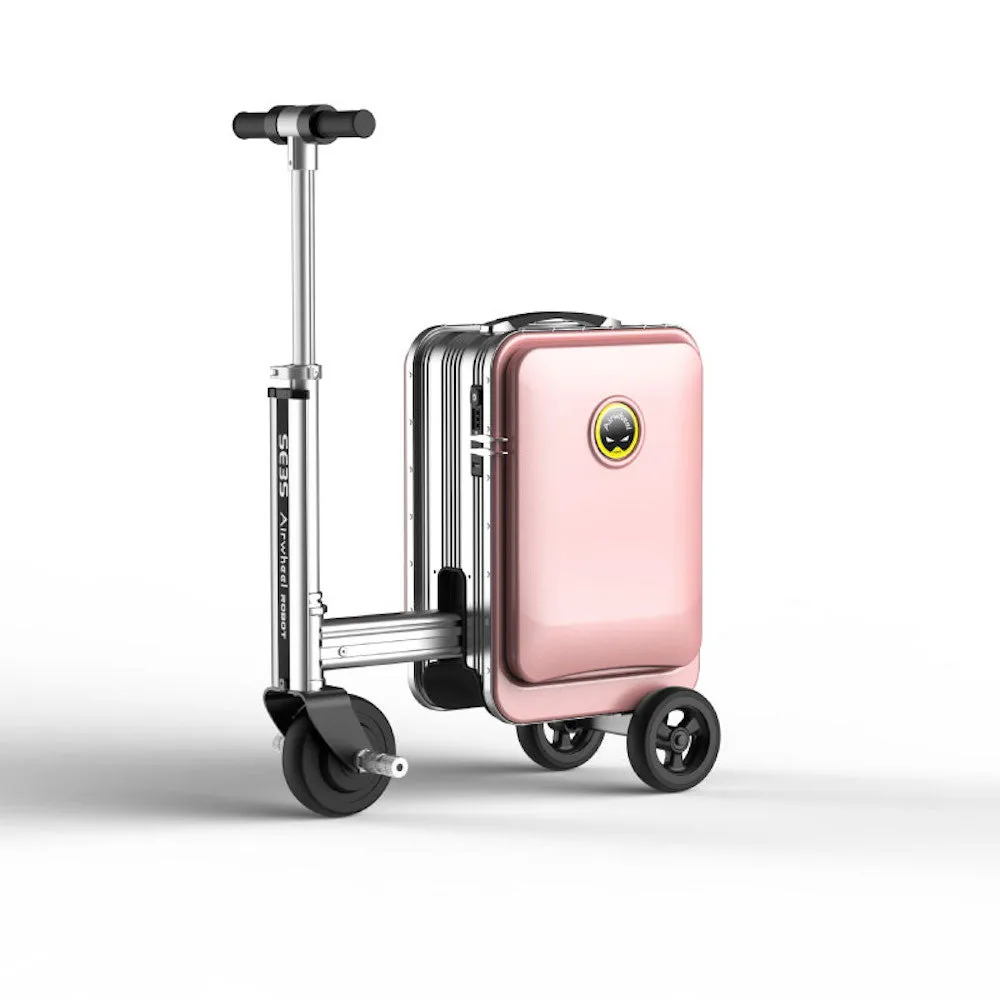 Airwheel SE3S - Electric Luggage Scooter - Black | Smart-Riding Automatic-Extendable Suitcase with Removable Battery