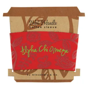 Alpha Chi Omega Coffee Cup Sleeve - Alexandra Co. a1067