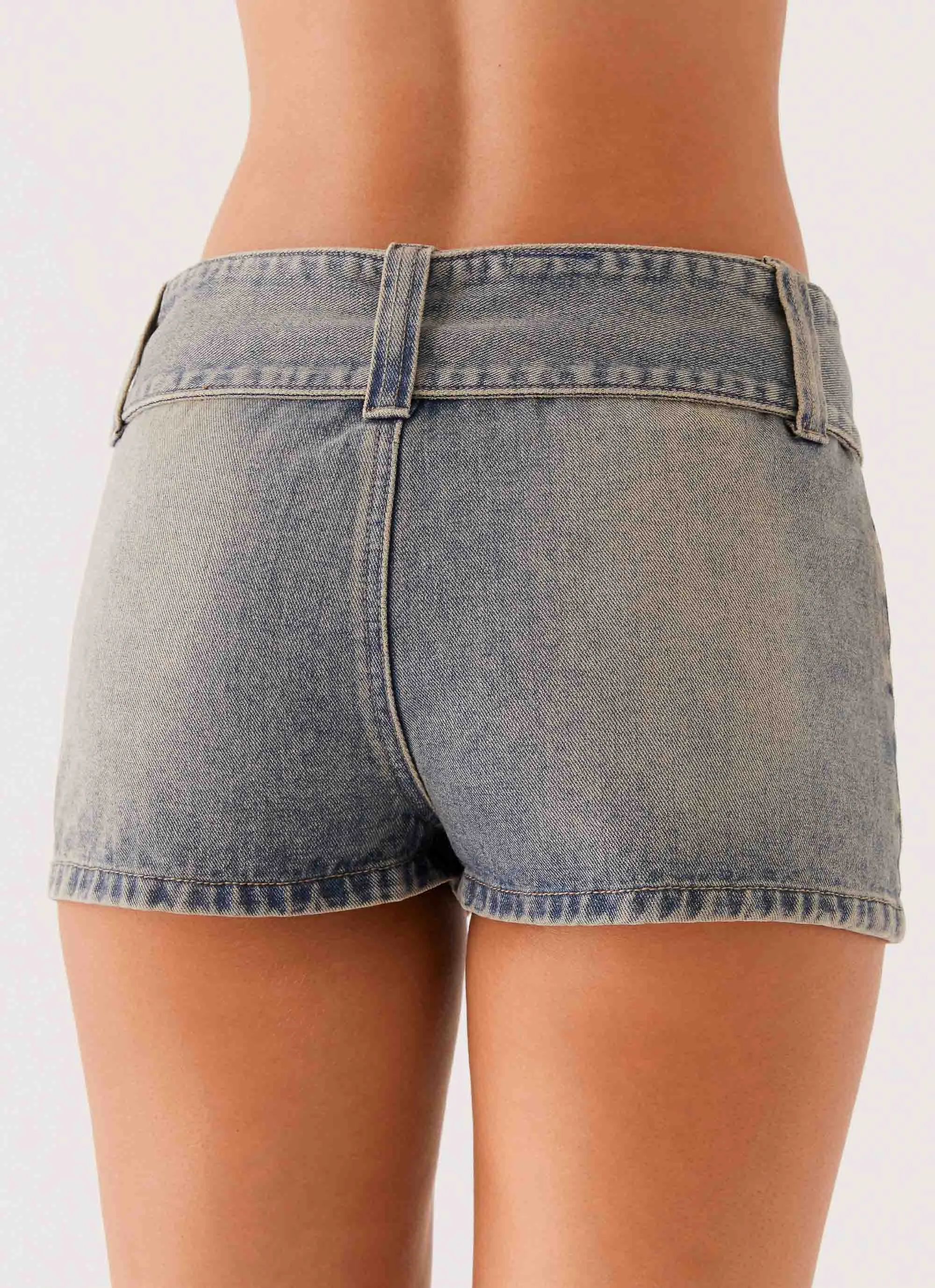 Artist Tint Denim Mini Shorts - Denim