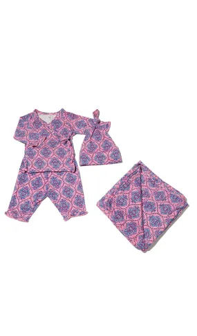 Baby's Ruffle Take-Me-Home 4 Piece  - India Floral - Final Sale