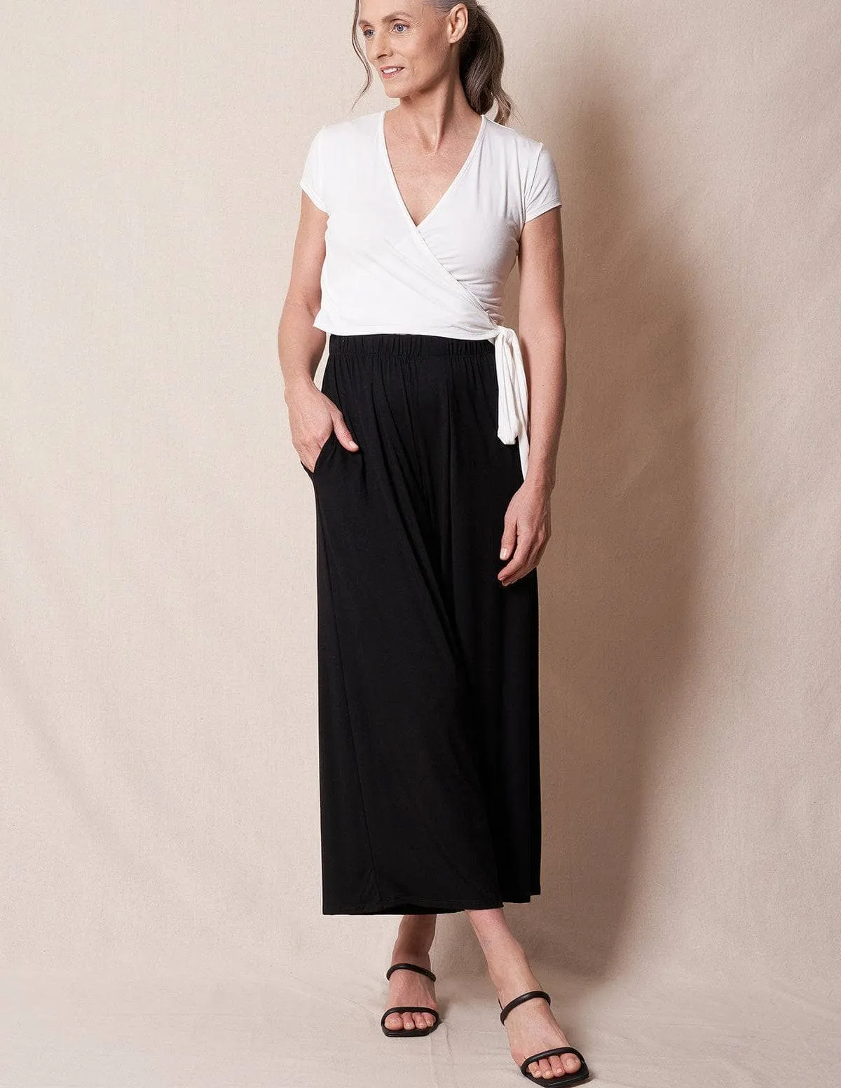 Bamboo Flowy Crop Pants - As-Is-Clearance