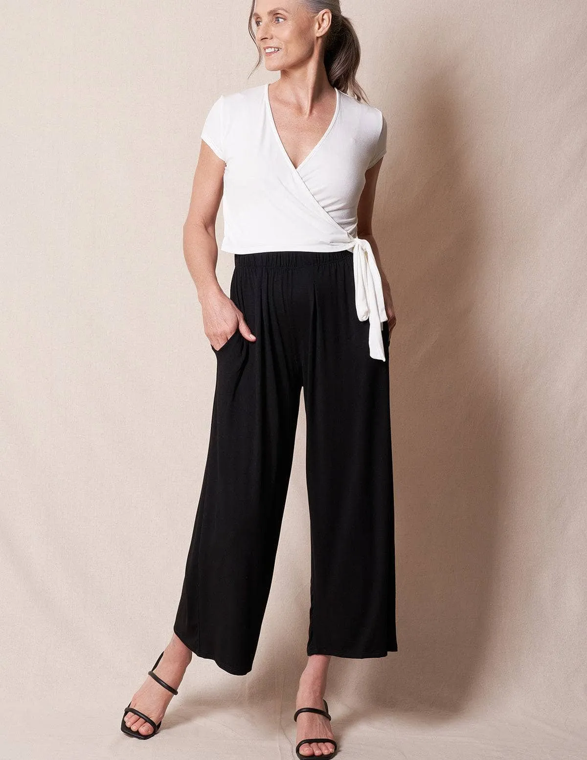 Bamboo Flowy Crop Pants - As-Is-Clearance