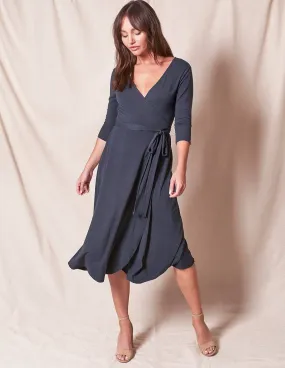 Bamboo / Organic Cotton Wrap Dress - As-Is-Clearance