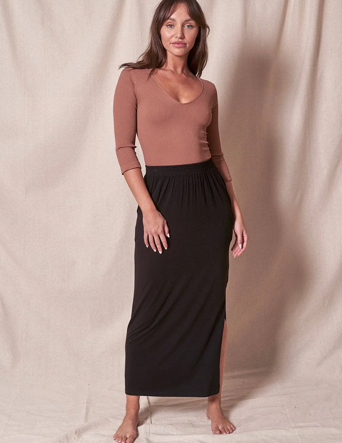 Bamboo Straight Skirt