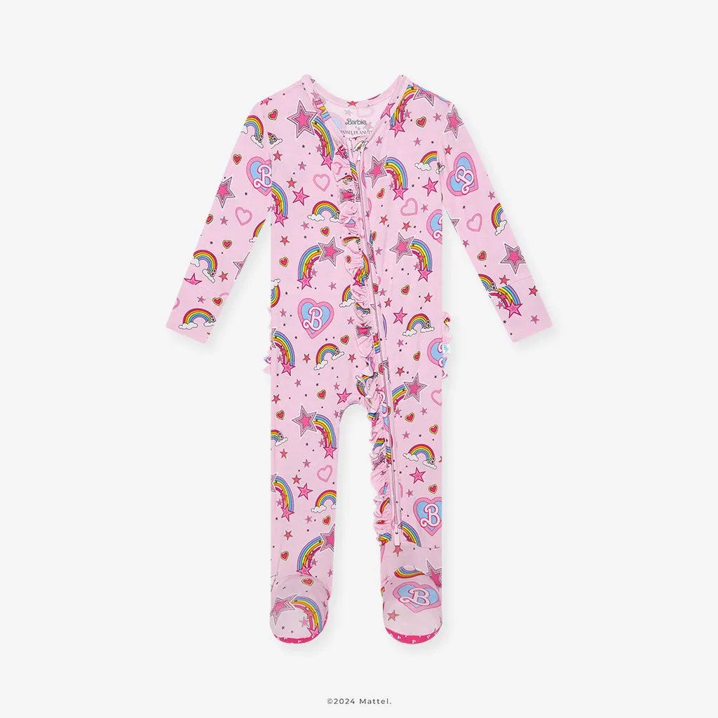 Barbie Star Power Footie Ruffled Zippered One Piece