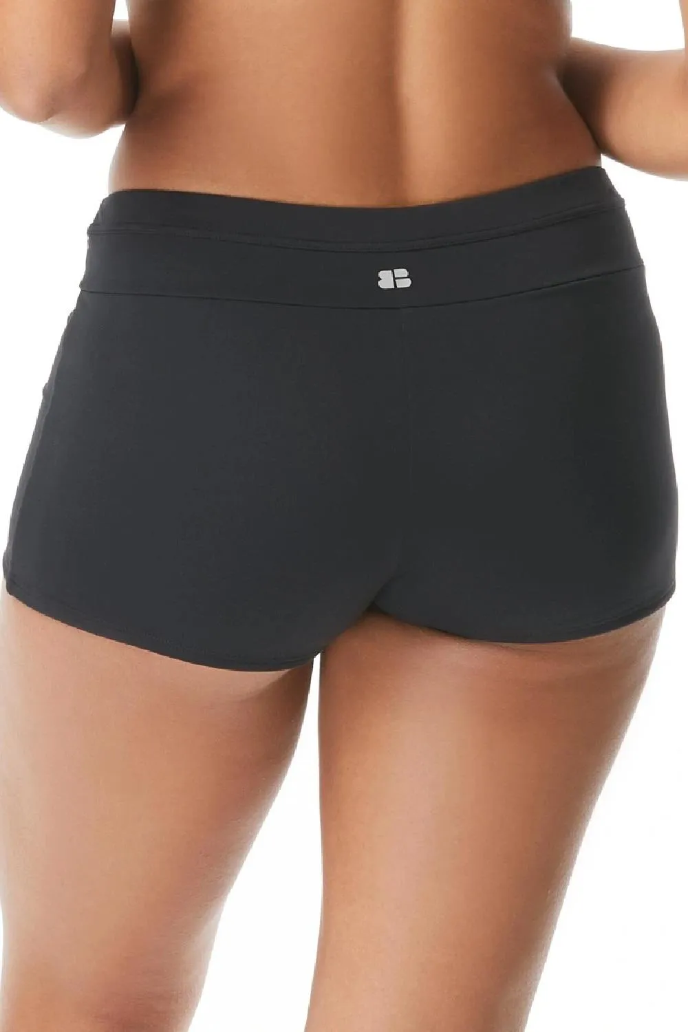 Beach House Sport Row Slim Fit Swim Shorty, Black (H47895)