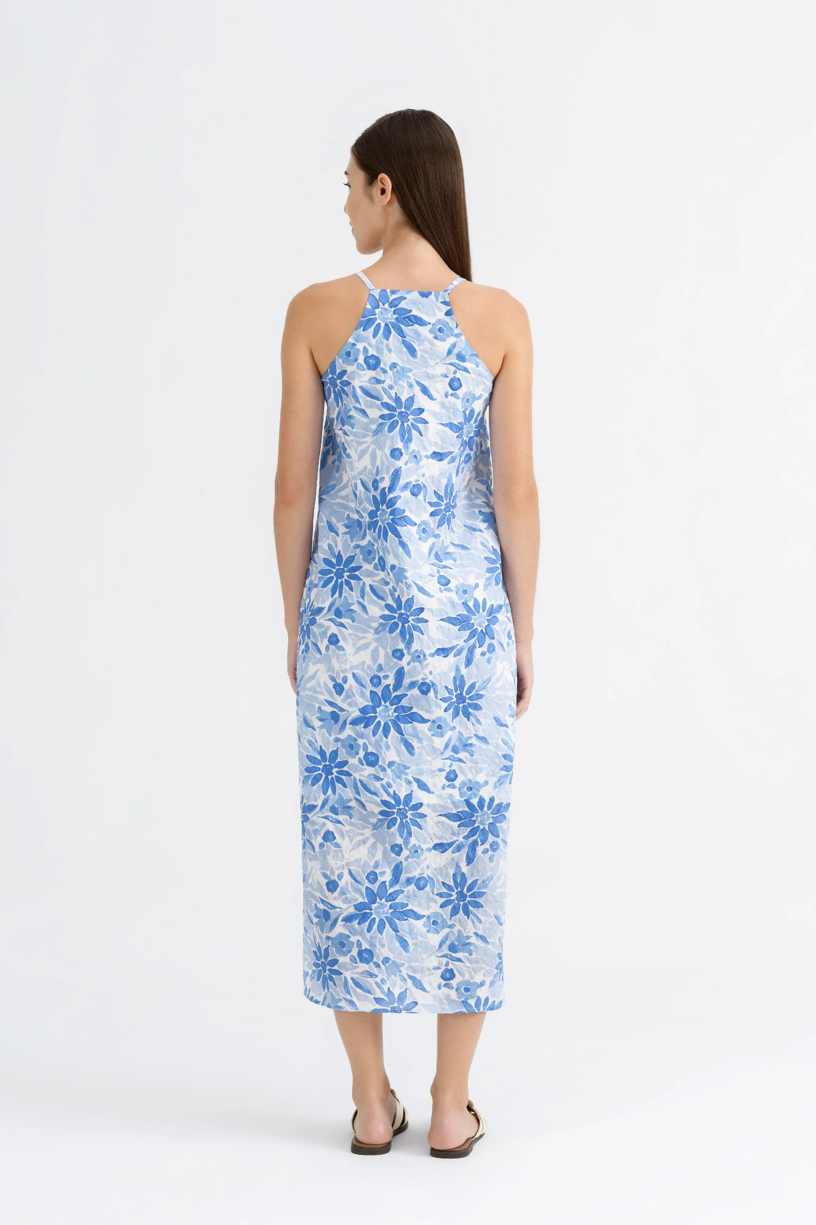 Beatrice Strap Maxi Dress with Slits