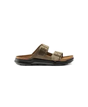 Birkenstock Arizona Cross Town Oiled Leather Faded Khaki Sandals