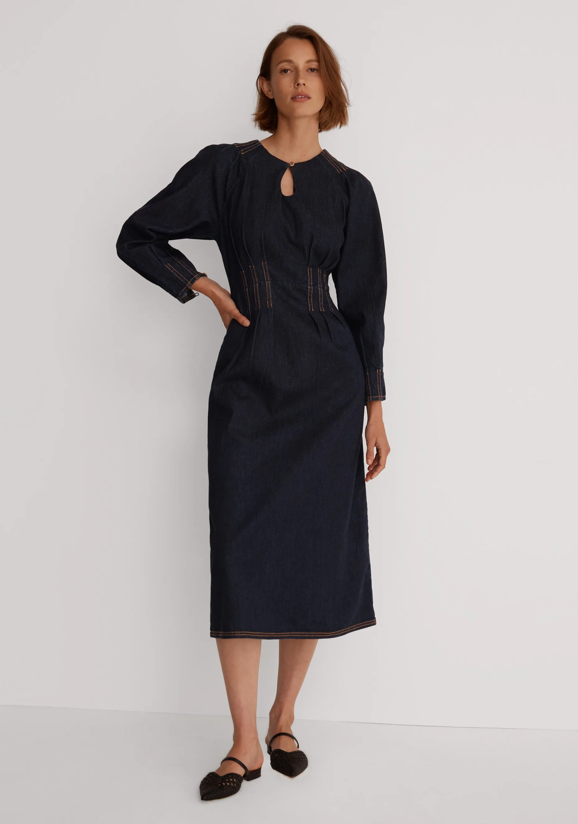 Boston Denim Dress_Indigo