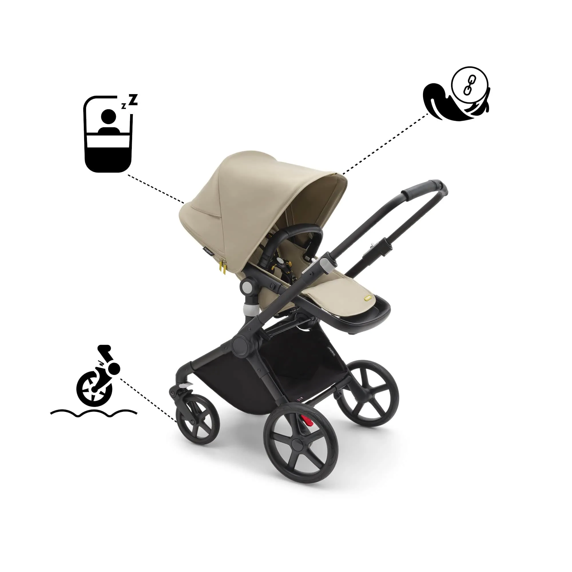 Bugaboo Fox Cub Complete - Black/Desert Beige