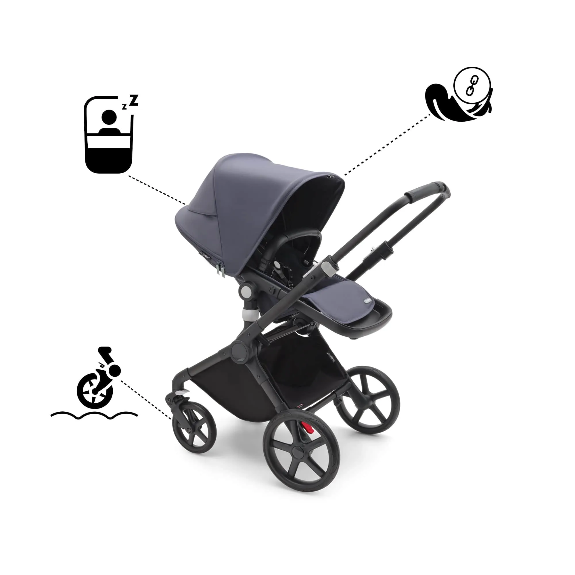 Bugaboo Fox Cub Complete - Black/Stormy Blue