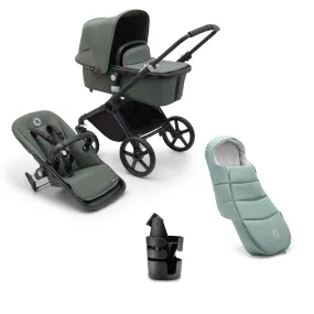 Bugaboo Fox Cub Essential Bundle - Black/Forest Green