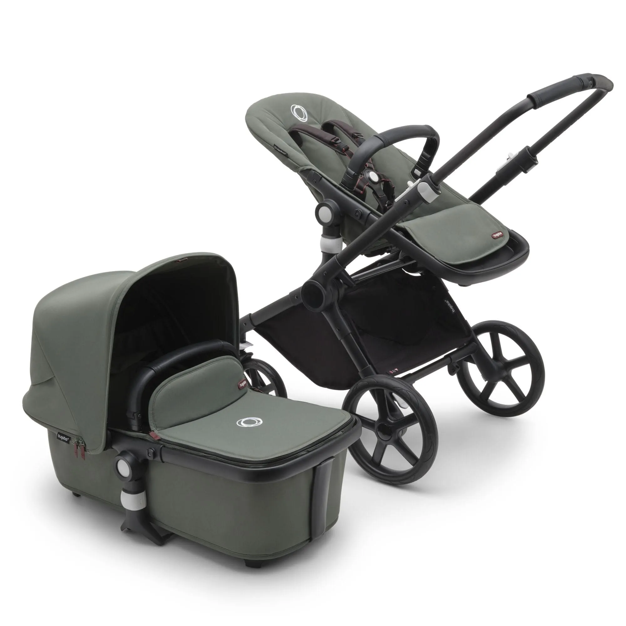 Bugaboo Fox Cub Essential Bundle - Black/Forest Green