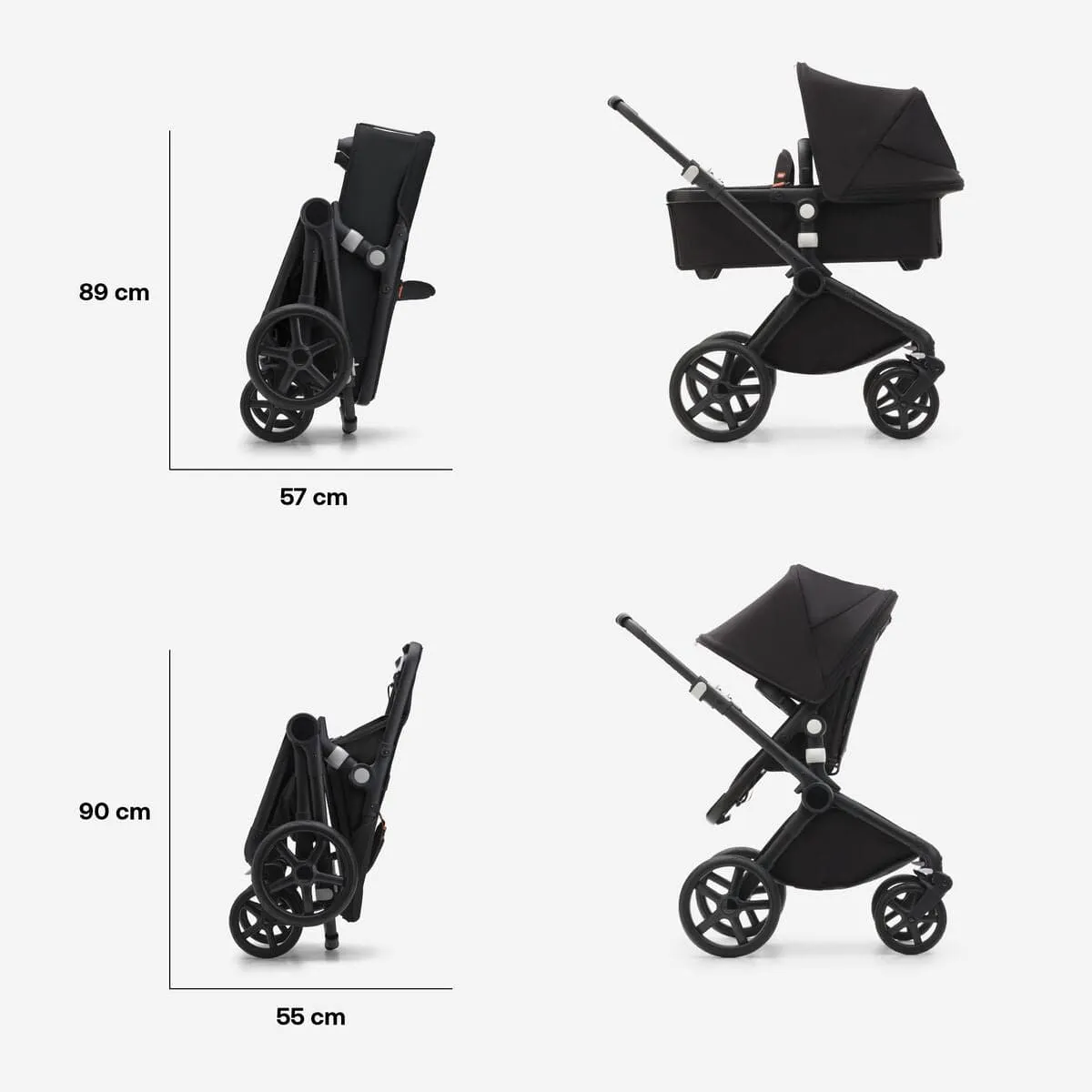 Bugaboo Fox Cub Essential Bundle - Black/Forest Green