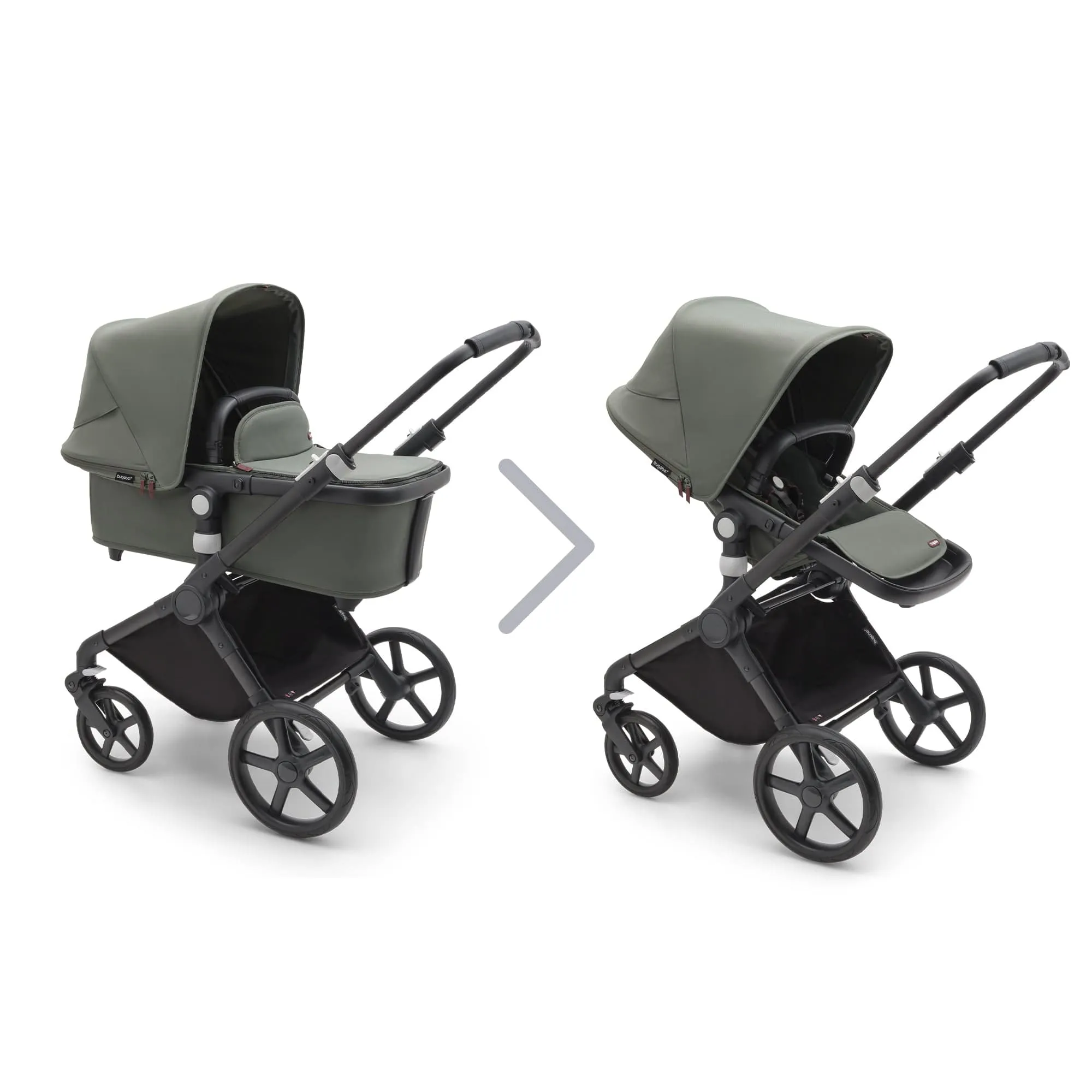 Bugaboo Fox Cub Essential Bundle - Black/Forest Green