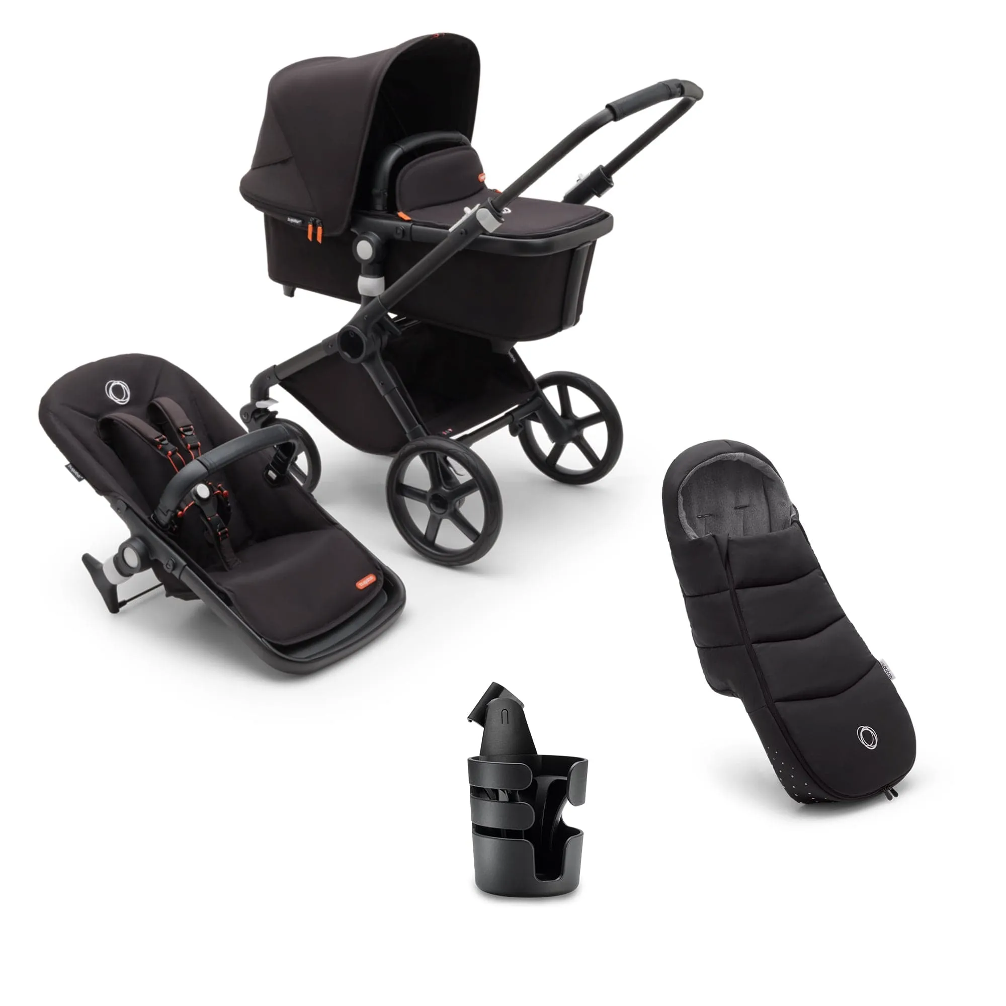 Bugaboo Fox Cub Essential Bundle - Black/Midnight Black