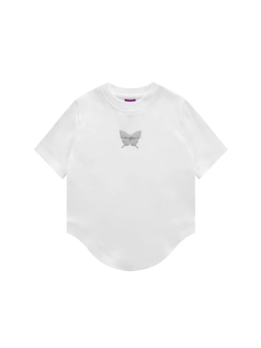 Butterfly Irregular Short Sleeve Tops