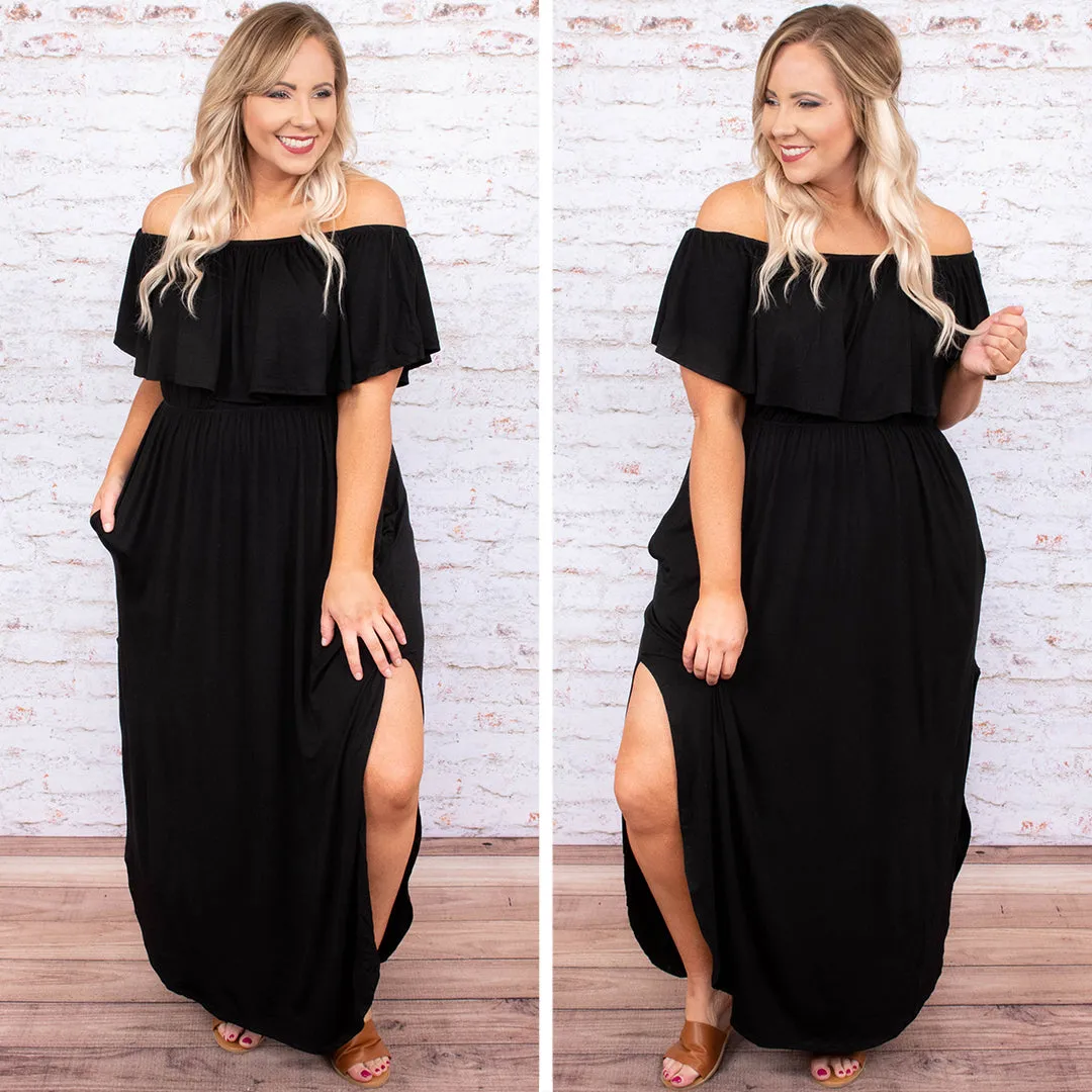 By the Boardwalk Maxi Dress, Black