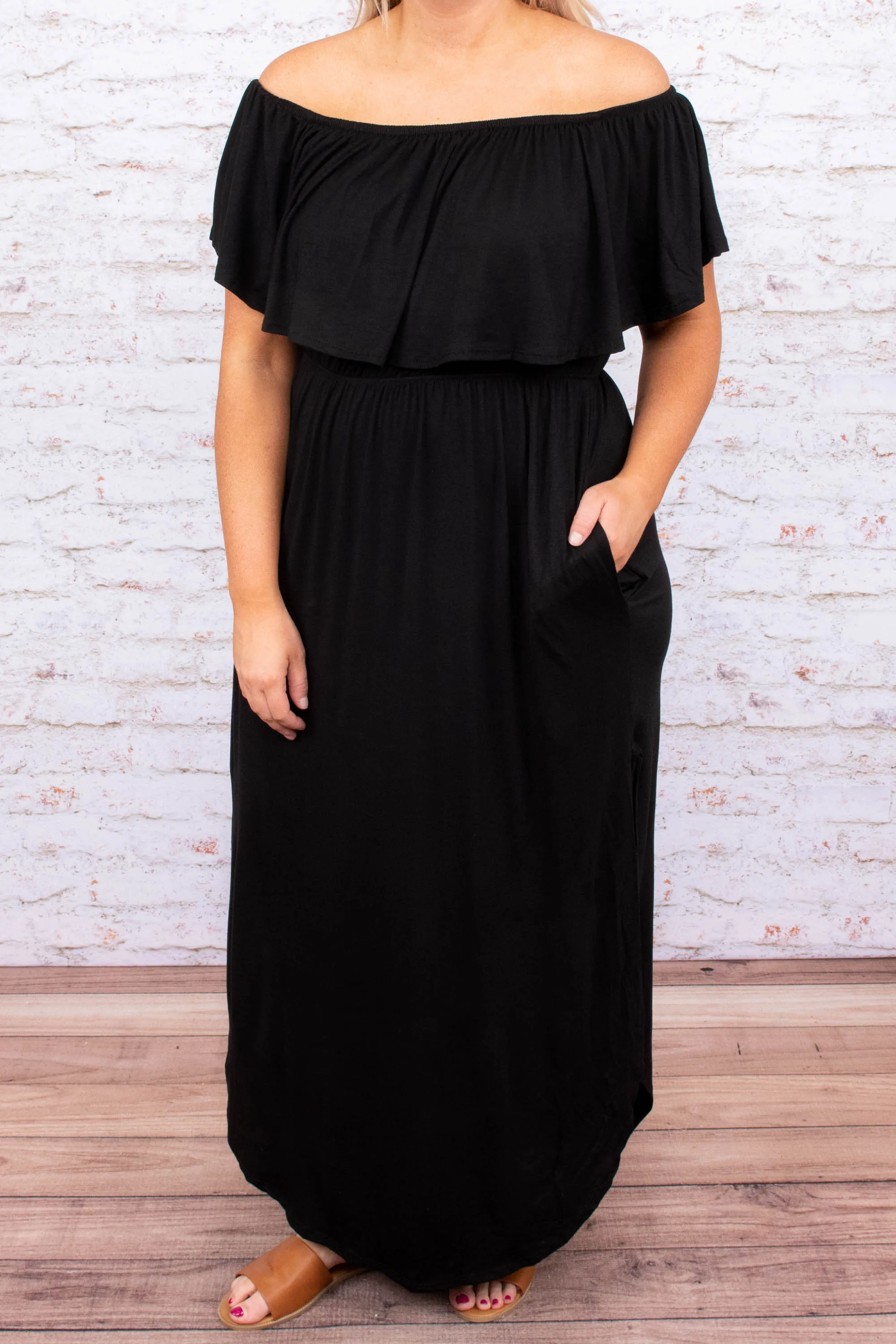 By the Boardwalk Maxi Dress, Black