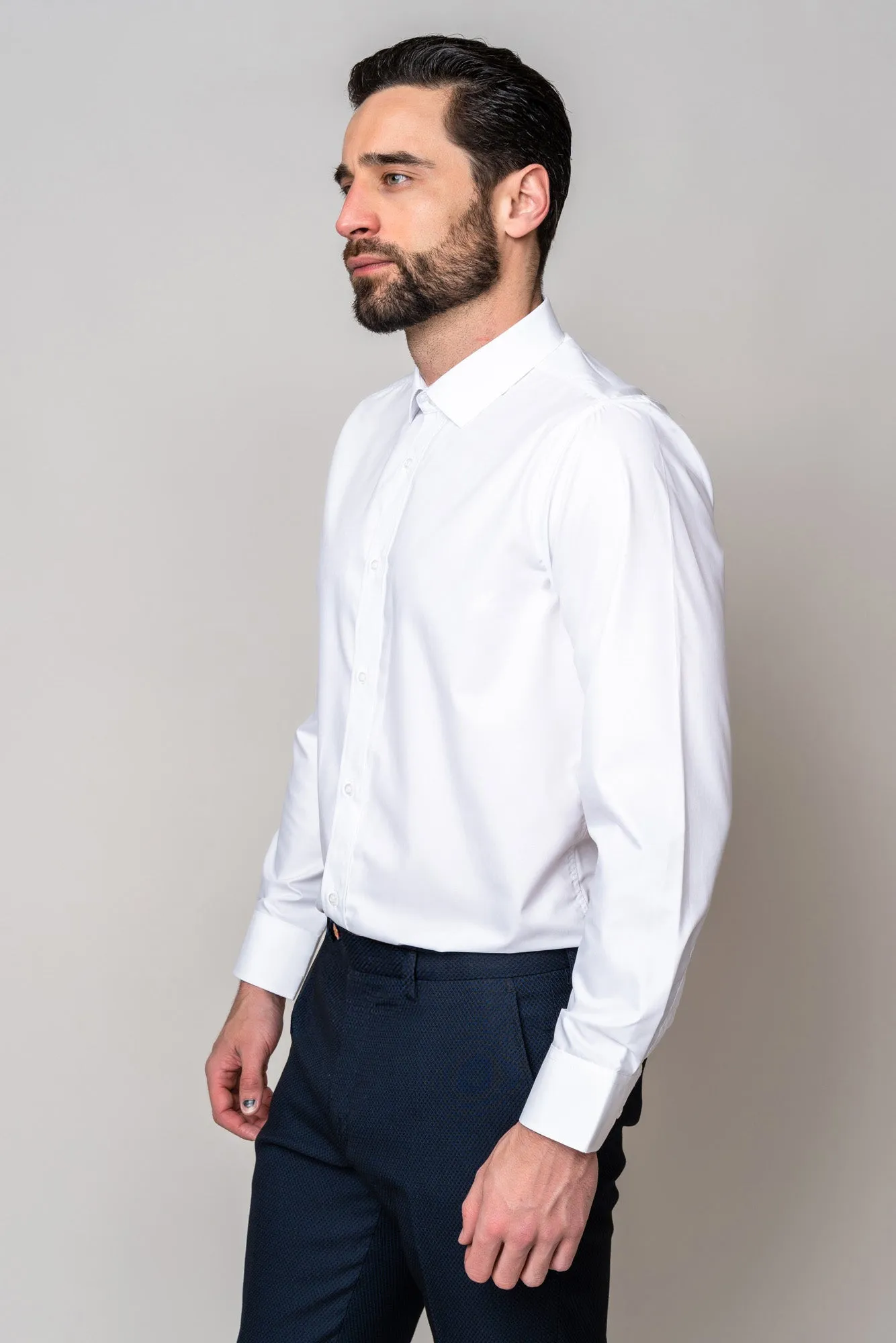 CARTER - White Long Sleeve Shirt