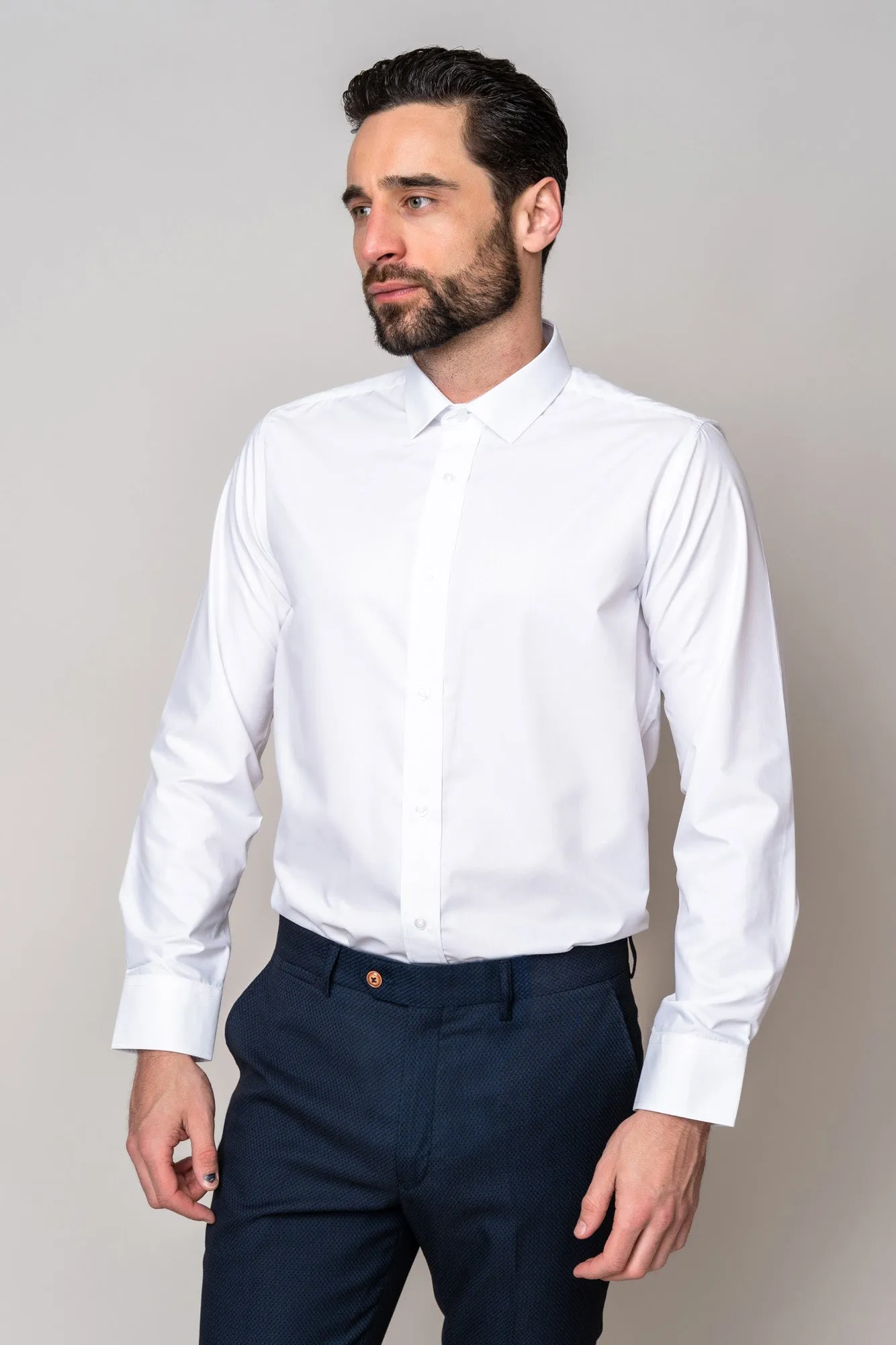 CARTER - White Long Sleeve Shirt