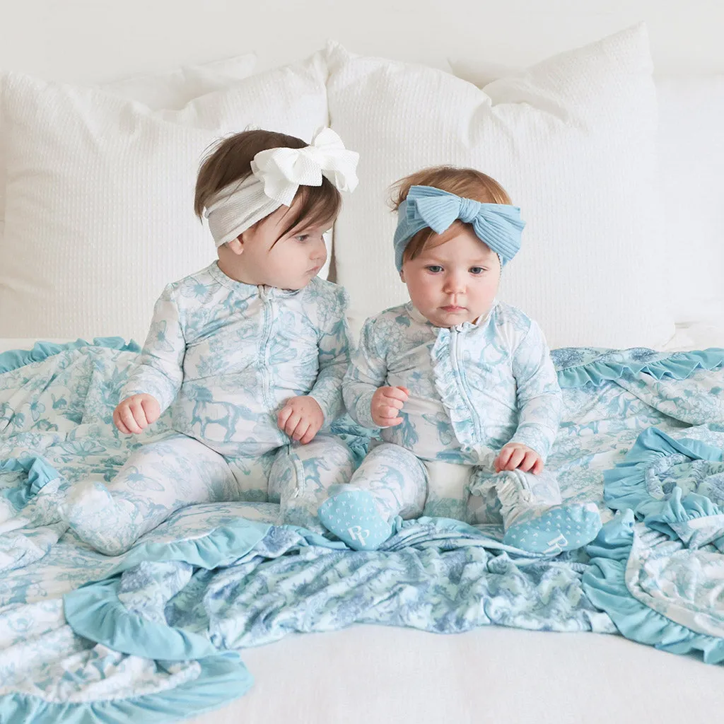 Charlotte Anne & Ava Jane Ruffled Luxe Patoo Blanket