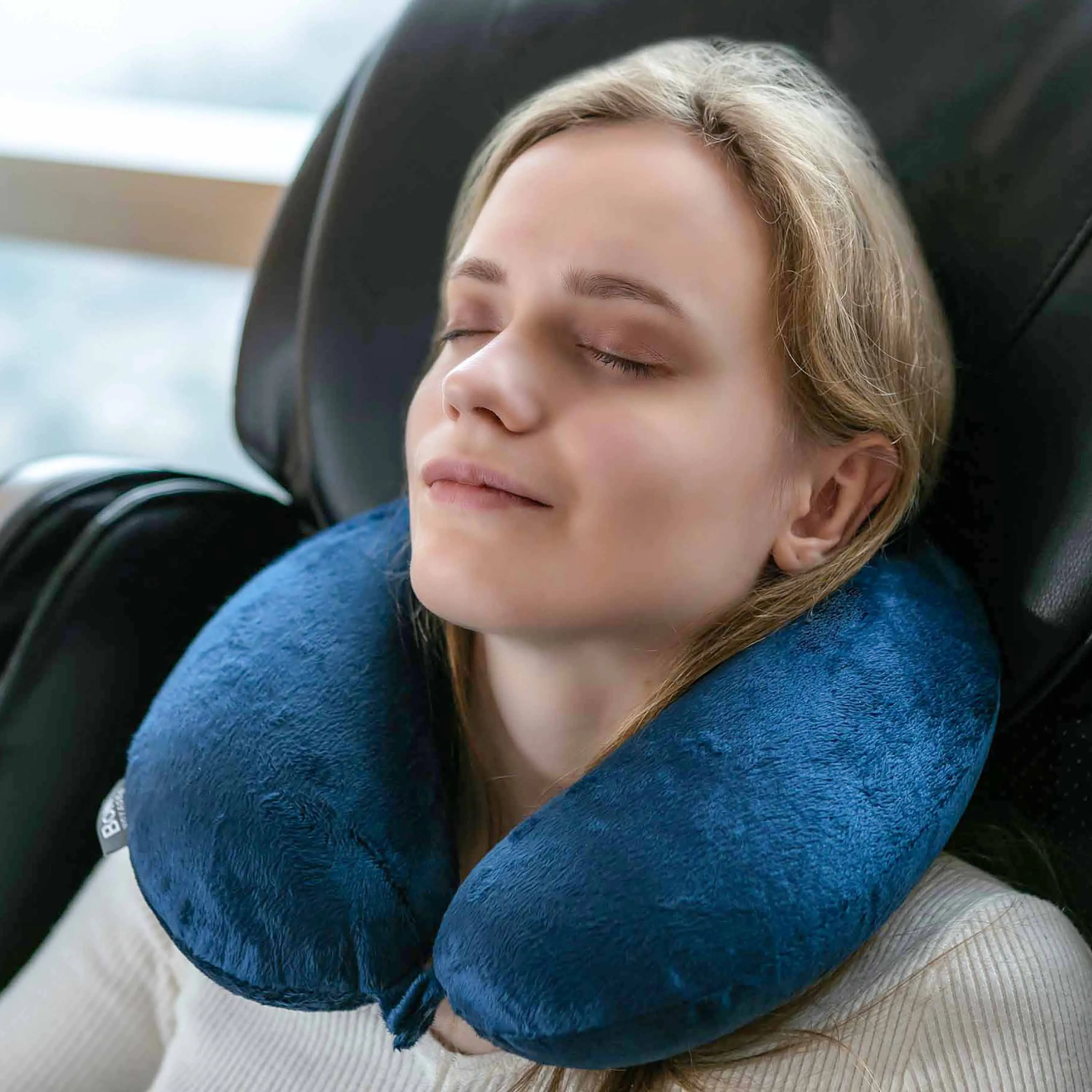 Classic Memory Foam Travel Neck Pillow - Navy