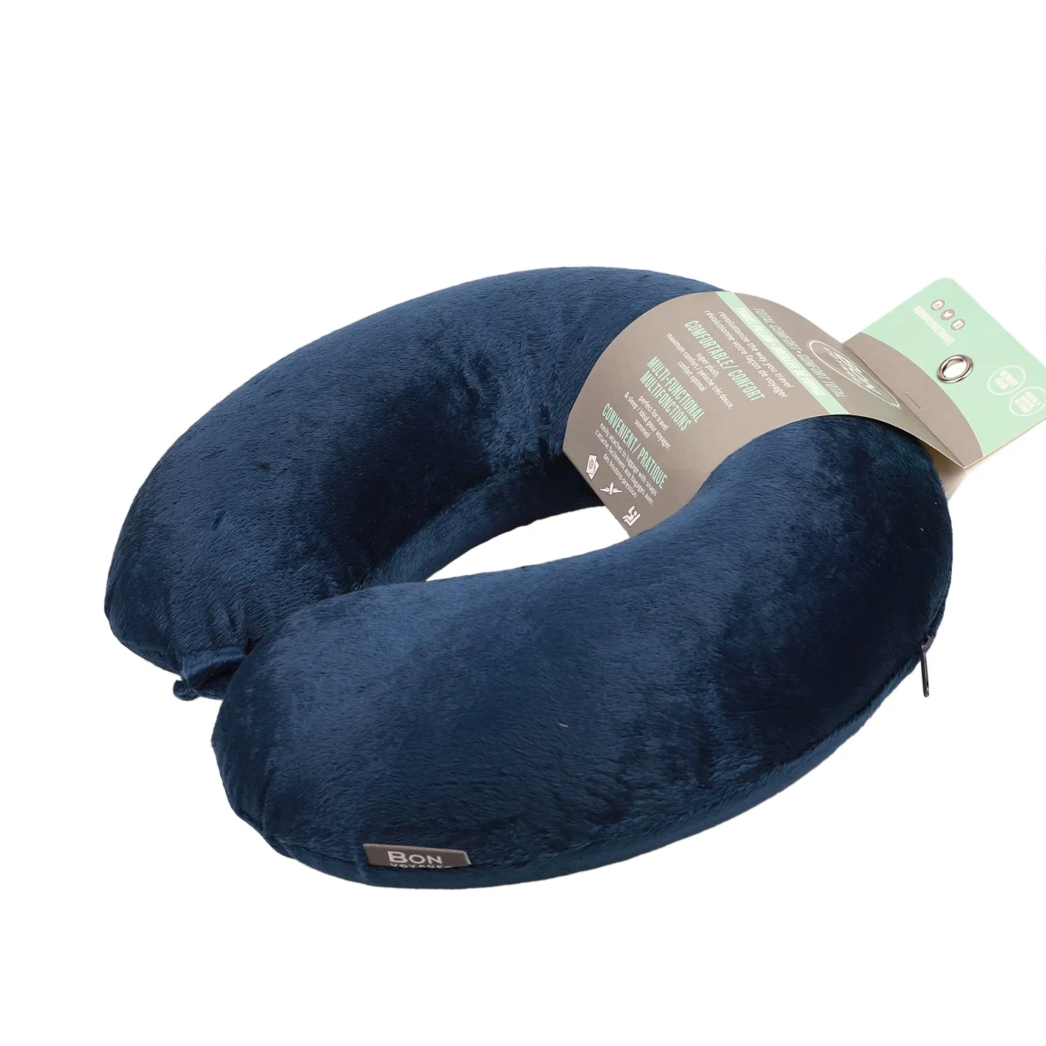 Classic Memory Foam Travel Neck Pillow - Navy