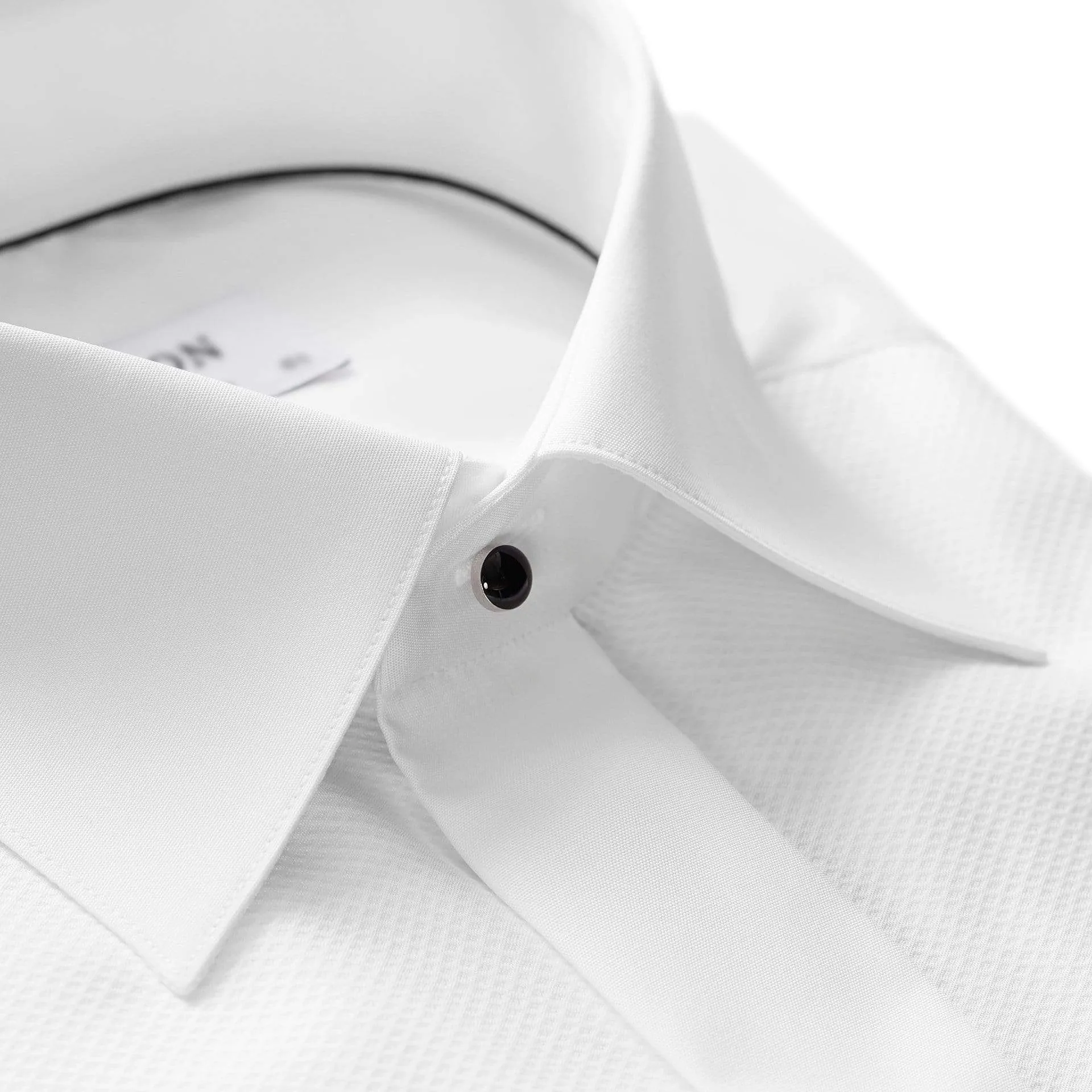 Contemporary Fit Piqué Black Tie Shirt