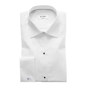 Contemporary Fit Piqué Black Tie Shirt