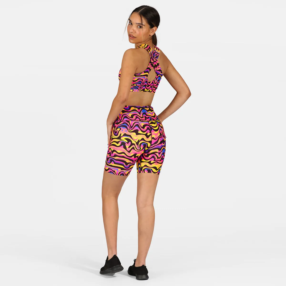 Coral Waves Running Shorts