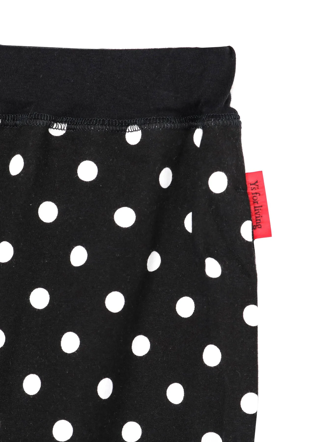 COTTON JERSEY DOT PRINT KNEE-LENGTH PANTS