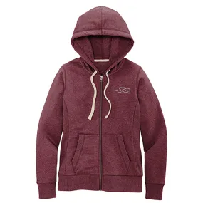 Cozy Re Fleece Full Zip Hoodie-Maroon