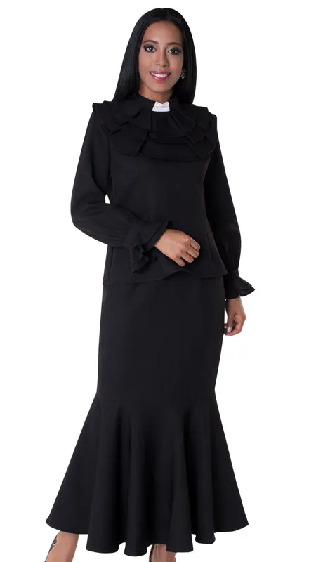 Designer Church Suits 4601C-Black/White