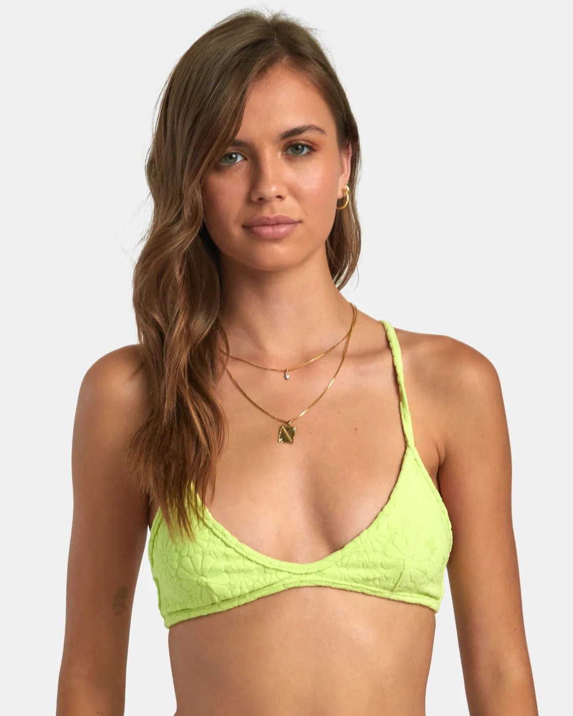 Dolly Crossback Triangle Bikini Top - Daiquiri Green