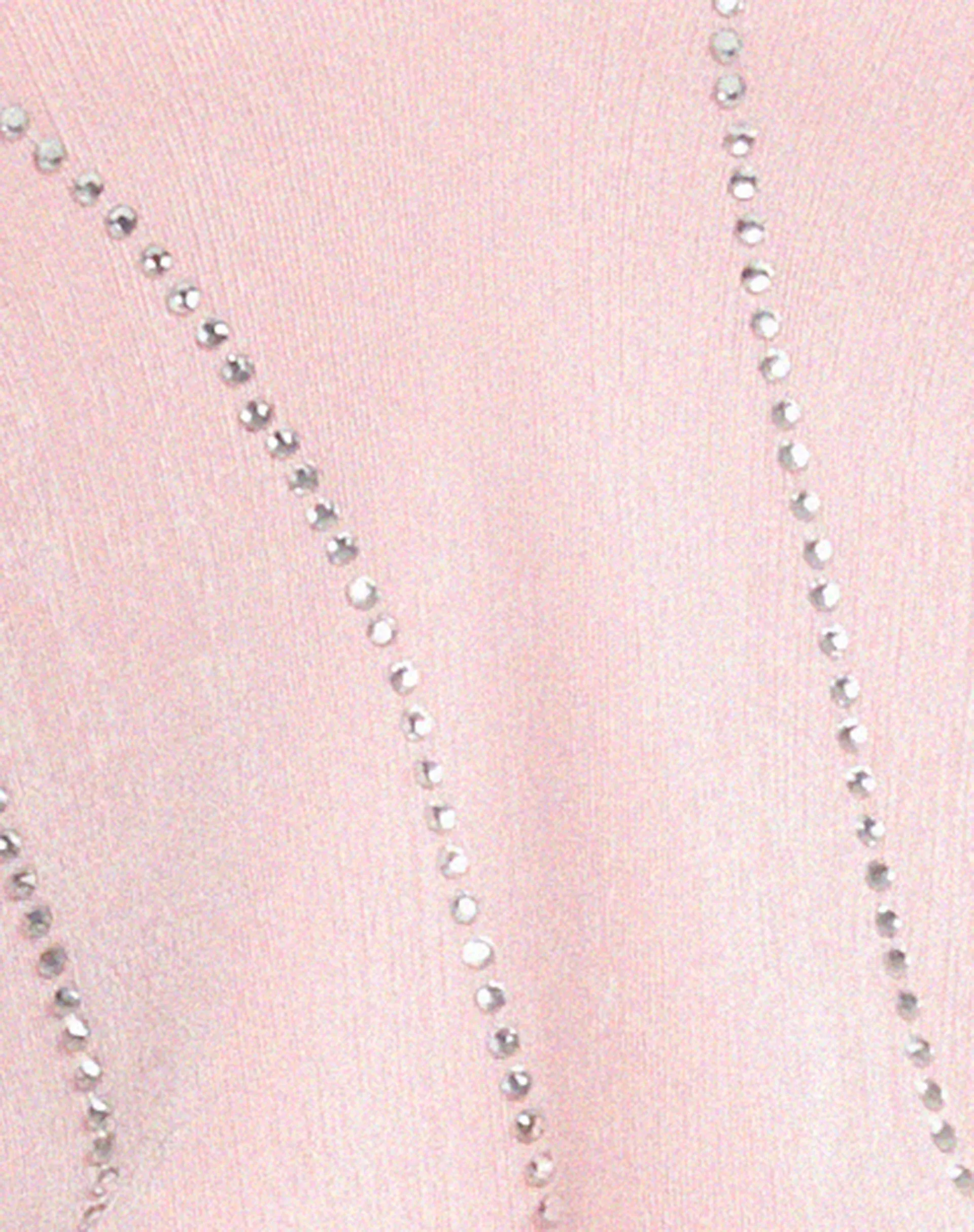 Domre Crop Top in Baby Pink Silver Stud Hotfix