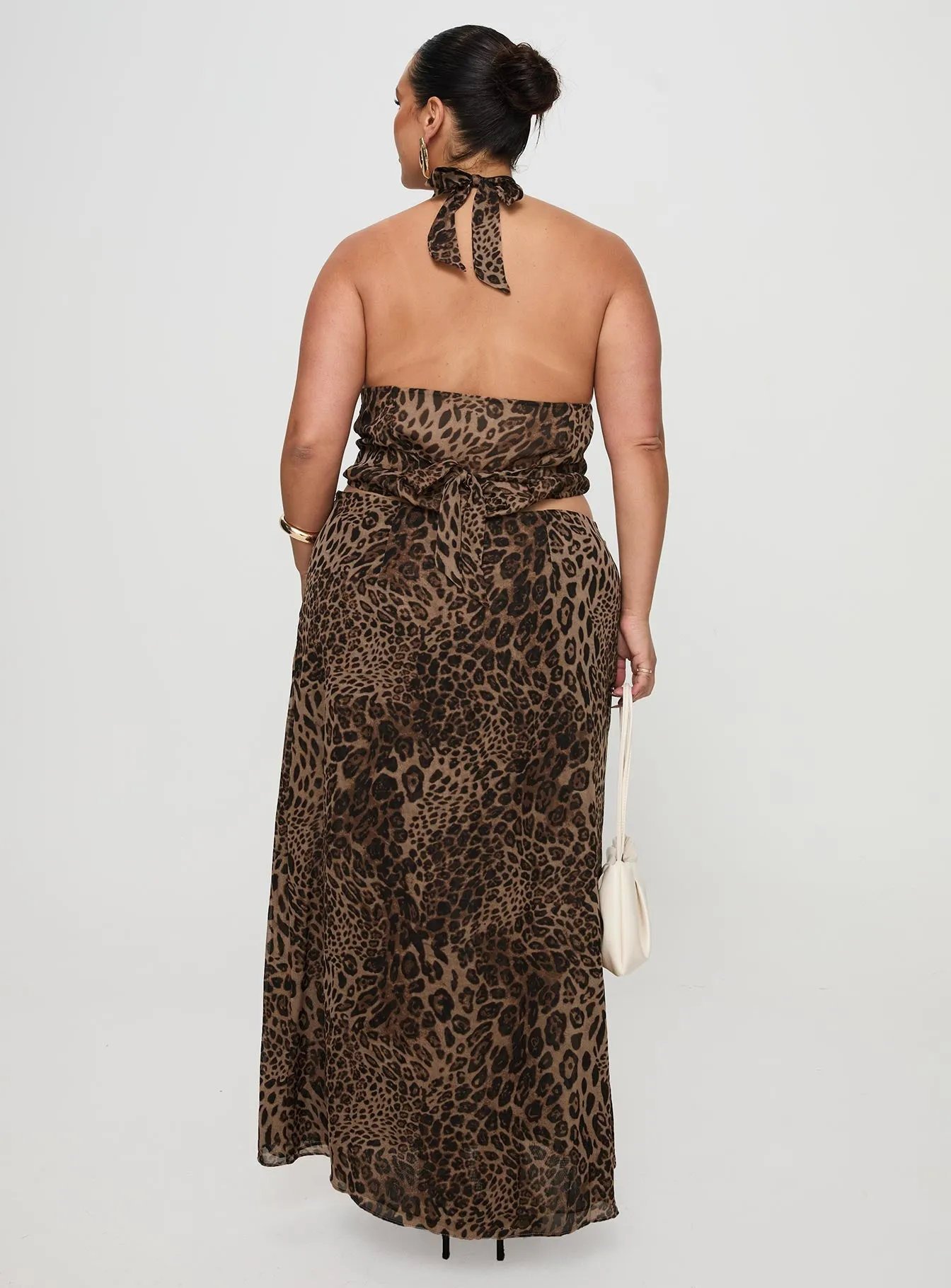 Eleganza Maxi Skirt Leopard Curve