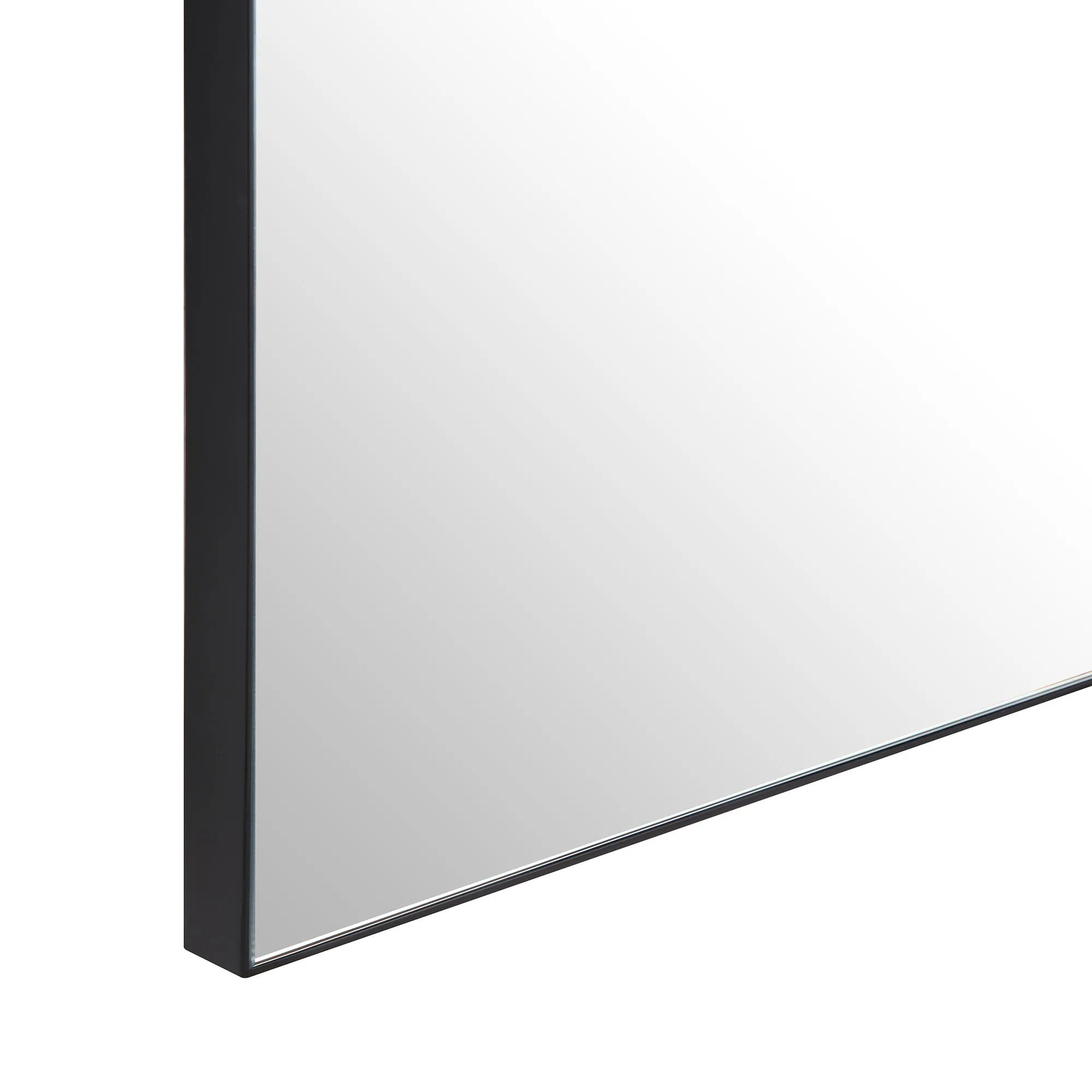 Emmy Black Arch Metal Frame Overmantle Mirror 90 x 120 cm