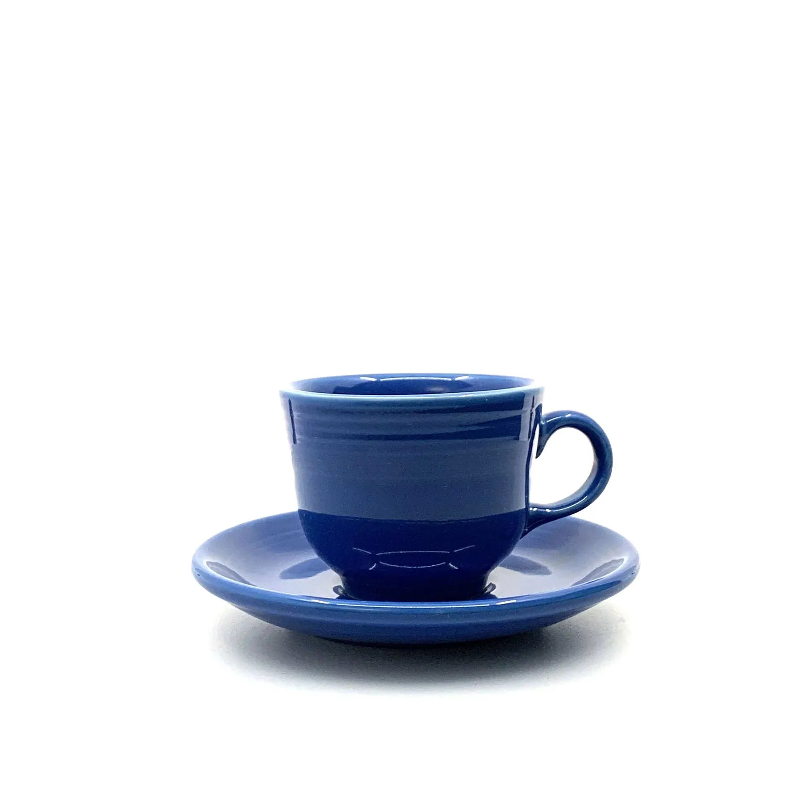 Fiesta Cobalt Blue Replacement Tea Coffee Cup and Saucer Set Homer Laughlin Co USA.