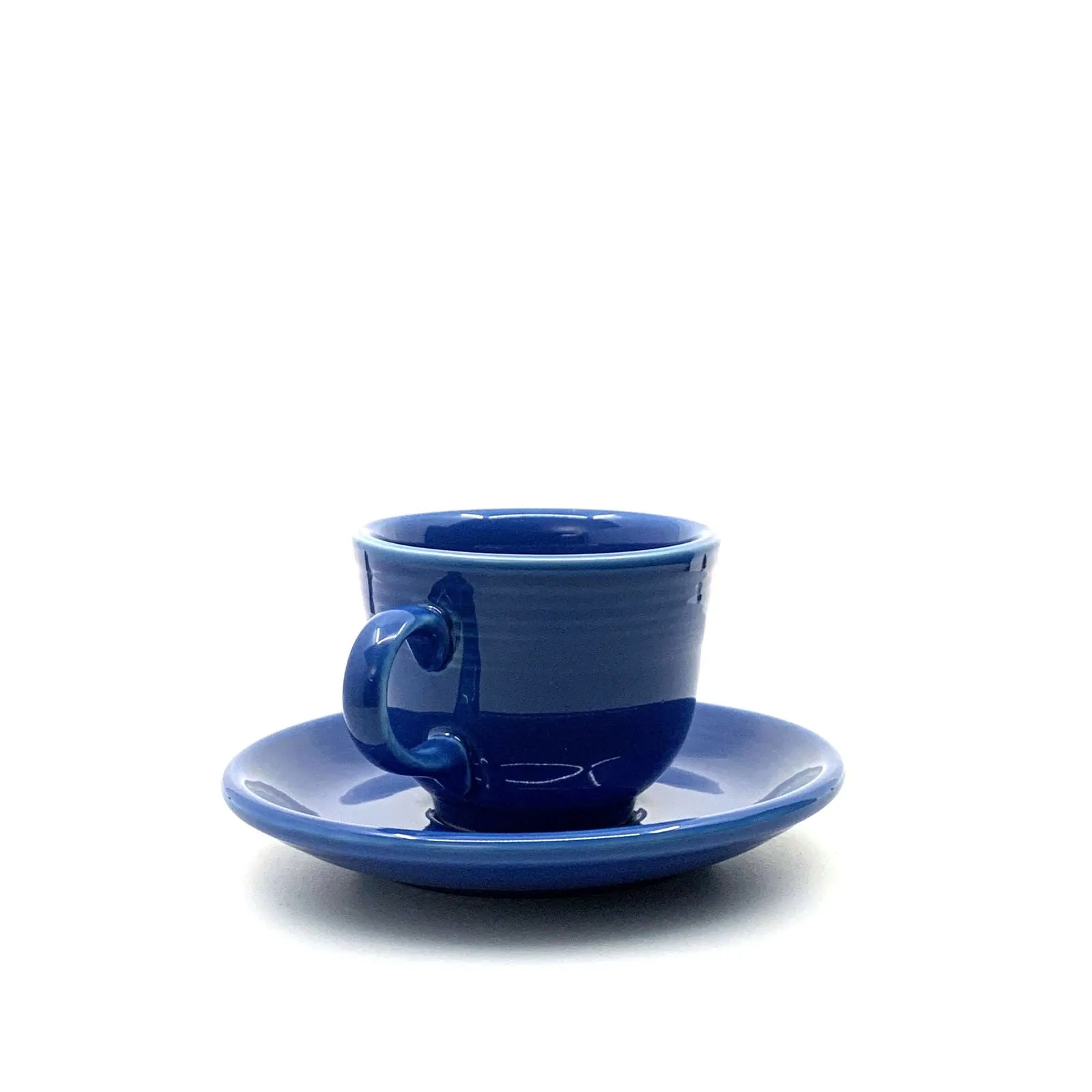 Fiesta Cobalt Blue Replacement Tea Coffee Cup and Saucer Set Homer Laughlin Co USA.