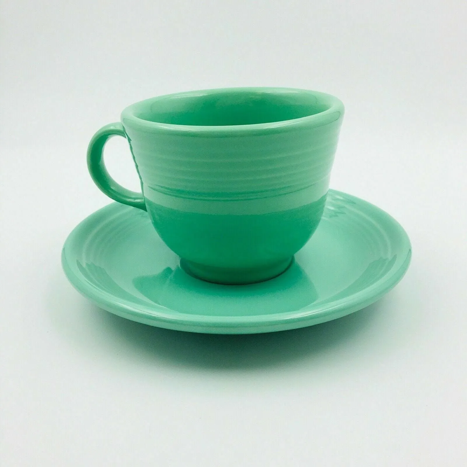 Fiesta Seafoam Green Replacement Tea Coffee Cup and Saucer Set Homer Laughlin Co USA.